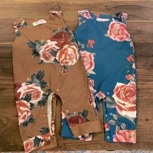 Snap shoulder and crotch romper